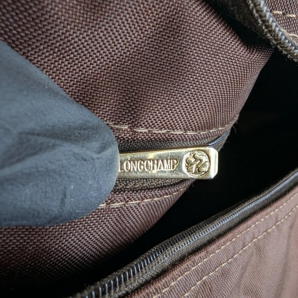 Longchamp Le Pliage Nylon Brown Crossbody Bag– Used Authentic, Classic Everyday! - Picture 13 of 15